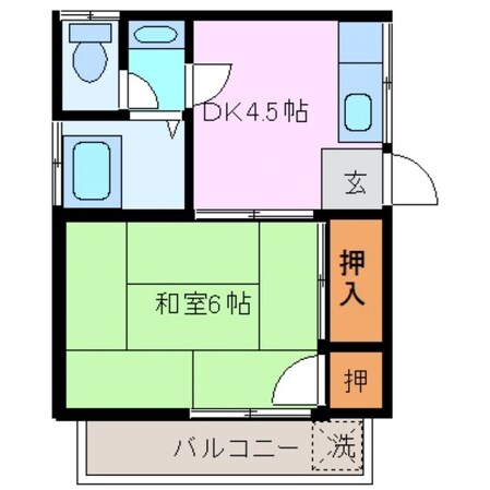 津駅 徒歩19分 2階の物件間取画像